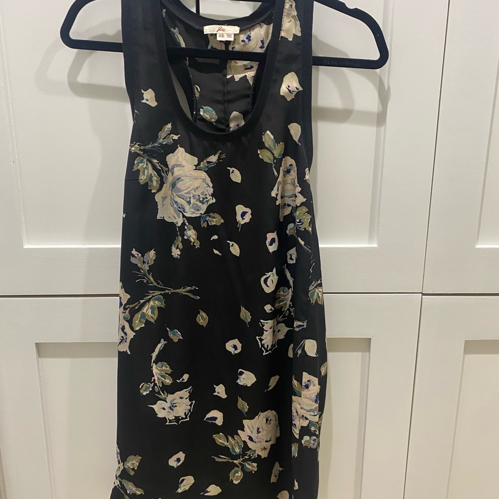 Joie Black Floral Mini Dress